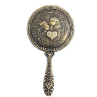 Miroirs à main vintage en métal de haute qualité, placage antique, couleur et forme personnalisées, décoration d'intérieur sur le thème des fées, cadeaux à prix réduit