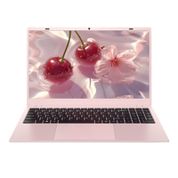 Ordinateur portable rose Stock N150 15,6 pouces 16:10 écran 1920x1080 12 Go de RAM + 256 Go SSD Clavier anglais Windows 10 avec MOQ 1 pièce
