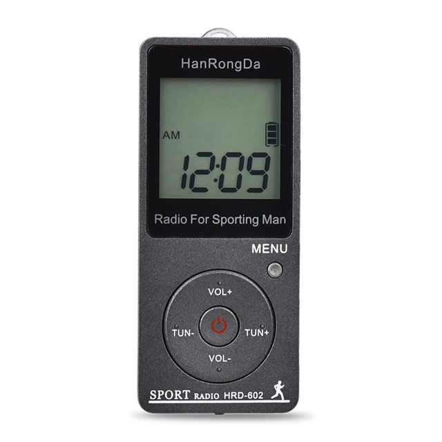 Custom Label Portable Radio Receiver With Earphone Sports Pedometer With Rechargeable Battery Portable Stereo Grey Am Fm Radio