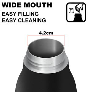 Bouteille d'eau isotherme SMILEDRINK avec paille, en acier inoxydable 18/8, thermos sous vide de 500 ml pour la salle de sport, les activités de plein air et les voyages - Product Image 5