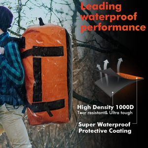 Sac de voyage multifonctionnel super imperméable et léger de 120 L, sac de sport robuste pour la navigation de plaisance, le kayak, la moto - Product Image 5