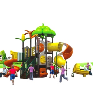 Aire de jeux extérieure pour enfants avec tubes en plastique, thème chaume et jungle, pour 20-30 enfants d'âge préscolaire - Product Image 1