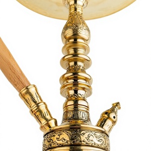 Chicha égyptienne Khalil Mamoon Shika Elwel en laiton massif - Tige détachable de 34 cm - Product Image 2