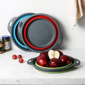 Popular Foldable Kitchen Drain Basket Most Popular Kitchen Accessories Food Silicone Washing <b>Sink</b> <b>Drainer</b> Made Plastic - Product Image 2