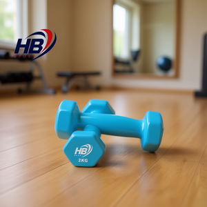Blue Glossy Coated <b>2KG</b> Hexagonal <b>Dumbbells</b> 1pz Product - Product Image 3