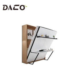 <span class=keywords><strong>Cama</strong></span> de pared <span class=keywords><strong>Vertical</strong></span> oculta con gabinete de Material de tablero de partículas, <span class=keywords><strong>cama</strong></span> plegable con doble Escritorio - Product Image 4
