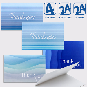 Cartes postales de Thanksgiving personnalisées avec logo imprimé en couleur 4C, promotionnelles, pour entreprises, cartes de remerciement avec enveloppe - Product Image 2
