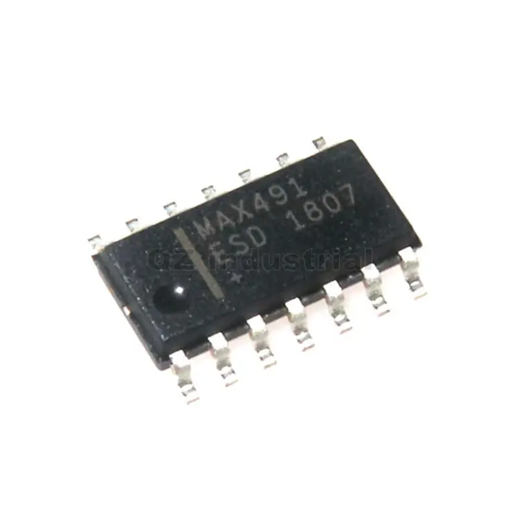 QZ original RS-422/RS-485 Transceiver Interface IC MAX491 MAX491ESD MAX491ESD+ MAX491ESD+T