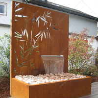 Fonction d'eau de jardin ronde en acier corten préférée