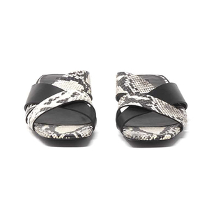Sandalias de tacón bajo con correa cruzada y logotipo personalizado, antideslizantes, con plataforma, de diseñador, para mujer - Product Image 3