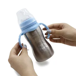 240ML bébé nouveau-né Mini Portable alimentation biberon sans BPA sûr infantile allaitement mamelon soins mangeoire jus de fruits bouteilles de lait