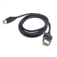 Kabel Printer 12V Micro-USB dengan Pelindung Anyaman dan Selubung PVC untuk Sistem dan Terminal POS