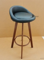 Siège en cuir véritable PU nordique, pieds en métal, tabouret de chaise de bar pivotant de cuisine, prix d'usine
