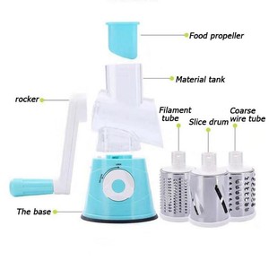 Multifunctional 1-Piece Spiral Slicer Hand Manual Rotary Cheese Grater Eco-Friendly Stainless Steel Food Slicer Veggie <b>Vegetable</b> - Product Image 6