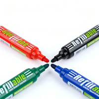 Marqueur effaçable rechargeable pour tableau blanc Zhejiang, séchage rapide, effaçable facilement, double pointe, pour bureau, école, enseignement