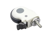Roulettes pivotantes robustes avec frein en TPR et nylon, capacité de 70 kg, 3 pouces, faible bruit, pour tables médicales et bureaux