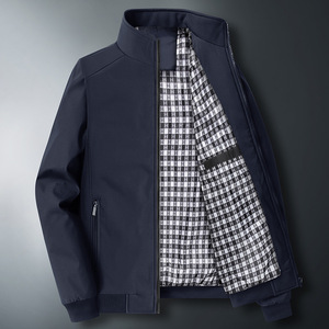 Chaqueta Bomber Impermeable con Cuello Alto para Hombres de Mediana Edad y Mayores, Estilo Urbano, Primavera-Otoño 2023, Talla Grande, Casual para Papá y Abuelo - Product Image 3