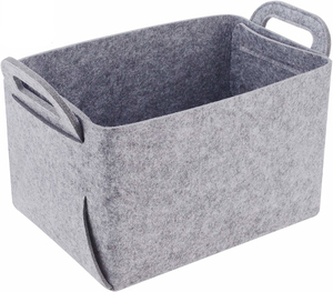 Cesta plegable de almacenamiento de fieltro ecológica, organizador rectangular multifunción, artículos para bebés, regalos para niños, juguetes, estilo colorido - Product Image 3