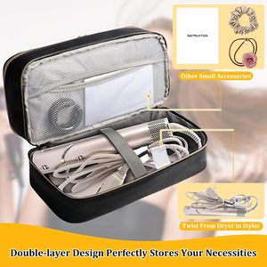 Étui de transport de voyage pour style <span class=keywords><strong>Shark</strong></span> <span class=keywords><strong>Flex</strong></span>, étui de rangement à double couche pour accessoires de sèche-cheveux <span class=keywords><strong>Shark</strong></span> SpeedStyle - Product Image 3