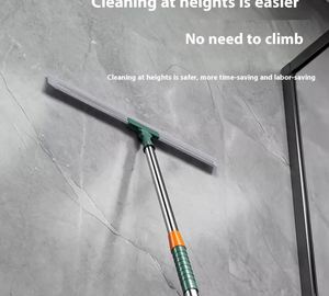 High-Place Glass Wiper Floor Mop Telescopic Cleaning <b>Tools</b> with <b>Silicone</b> Scraper Broom Household Bathroom Sweeping - Product Image 1