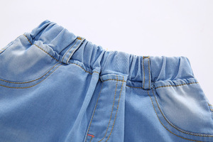 2017 Trending Girls Children Board Shorts Casual Summer Denim Fabric Running Shorts - Product Image 4