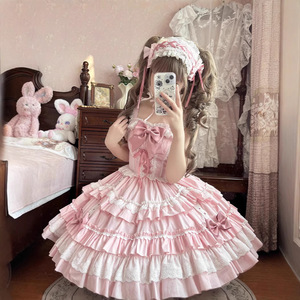 Doux Mousse Brocart Jardin Lolita Jsk Robe Original Mignon et Doux Couleurs Contrastées Frais Petit Coton pour Enfants - Product Image 4