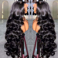 Pelucas delanteras de encaje ondulado del cuerpo 13x4 cabello humano 200% densidad 13x4 peluca Frontal de onda suelta prearrancada HD cabello humano transparente Remy