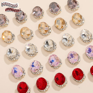Piedras de Cristal Ovaladas de Nantong, con Reverso Plano, para Decoración de Uñas, Manualidades y Joyería, Paquete de 12 Rejillas - Product Image 3