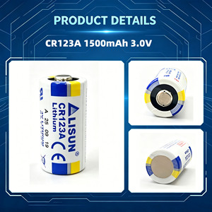 Pile au dioxyde de manganèse au lithium <span class=keywords><strong>CR123A</strong></span> 3V 1500mAh pour caméra de sécurité et alarme - Product Image 2