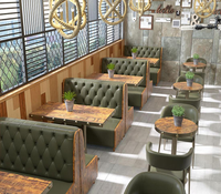 Meubles commerciaux de qualité supérieure pour hôtel, salon, bar à café, banquette, chaise de pub haut de gamme, dossier, ensemble de table à manger