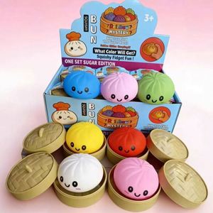Lot de jouets squishy en forme de boulette mystère Melanth, boîte surprise, en mousse PU et TPR, 8,5 cm, mignon, anti-stress, avec paillettes dorées rares - Product Image 1