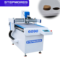 Machine de découpe à couteau oscillant tangentiel CNC automatique StepMores 6090 à moteur pour tissu, cuir et papier