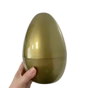 ホット販売ゴールデン特大プラスチック中空イースターエッグバルク巨大ジャンボ装飾大きなプラスチック卵子供のためのギフト