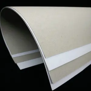 Recycled pulp paper one side coated duplex board with grey back