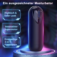 Aiersha 10-Vibrations-Elektrischer Automatisch Saugender Masturbationsbecher für Männliche Stimulation