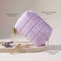 Trousse de Maquillage 2026, Grande Capacité, Matelassée, Douce, pour Voyage, avec Fermeture Éclair Métallique