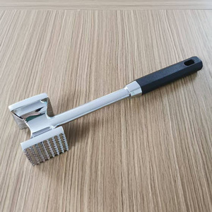 Zinc Alloy Double Sided Steak Tenderizer Garlic Press Meat Pounder Kitchen Tool - Product Image 1