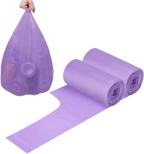 Huamaohengchun - Bolsas de basura pequeñas tipo chaleco grueso para oficina, cocina, dormitorio y más, 60 unidades, color morado - Product Image 1