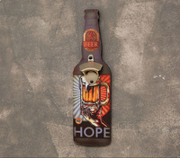 Nicro Prix de Gros Décoration Murale Créative en Bois Imprimée UV pour Restaurant, Outil de Cuisine, Décapsuleur de Bouteilles de Bière