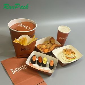 Envase de comida de papel Kraft con impresión de logotipo personalizado Envase de comida biodegradable de 12oz para uso artesanal de ensalada Capa de PE impresa - Product Image 6