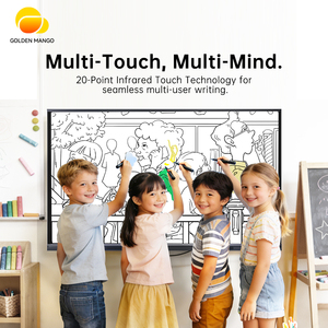 Pizarra Interactiva <span class=keywords><strong>de</strong></span> Pantalla Plana 4K Multi-idioma, Pizarra Inteligente para <span class=keywords><strong>Enseñanza</strong></span>, Proveedor OEM Disponible en Tamaños <span class=keywords><strong>de</strong></span> 65, 75, 86, 98 y 110 Pulgadas - Product Image 3