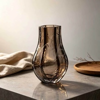 Vase en verre transparent nordique, vase à bulles texturé en relief pour la décoration de la maison, centre de table pour le salon