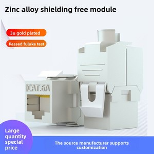 Bảo vệ Cat6 Keystone Jack toolless <span class=keywords><strong>RJ45</strong></span> 8P8C FTP/CAT5E/cat6A/cat7 <span class=keywords><strong>Ethernet</strong></span> kết nối CAT7 SFTP Inline Coupler - Product Image 5