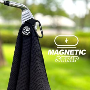 Custom Magnetic Golf Towel with <b>Clip</b> Microfiber Waffle Design Industrial Strength Magnet <b>for</b> Strong Hold to Golf Bags - Product Image 3