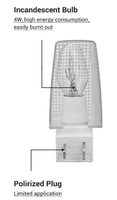 Stop Kontak Dinding Otomatis Sensor Siang Malam Lampu Malam Otomatis Desain Tradisional Untuk Hotel Warna Putih Hangat