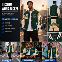 Design à la mode de haute qualité Bomber Letterman Vintage veste hiver en cuir manches laine Baseball veste Varsity veste pour hommes