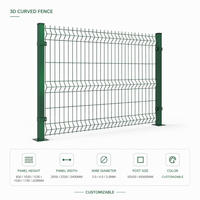 Panneau de clôture en treillis soudé 3D professionnel, à double fil, revêtu de PVC, pour maison, jardin, autoroute, kit d'installation facile
