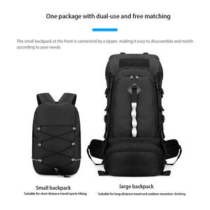 Ensemble de sac à dos 2 en 1 personnalisé, grande capacité, imperméable, pour la randonnée, le camping, les sports de plein air, le trekking, sac à dos de voyage - Product Image 4