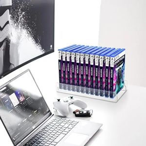 Soporte organizador de almacenamiento de videojuegos sostenible acrílico moderno estante de exhibición transparente para <span class=keywords><strong>PS5</strong></span> PS4 PS3 fundas de juegos con capacidad para 12 juegos - Product Image 6