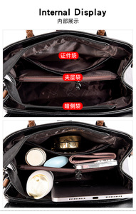 Sac à bandoulière de luxe en cuir PU de haute qualité pour femme, sac fourre-tout, sac à main de créateur pour femme, vente en gros - Product Image 6